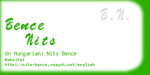 bence nits business card